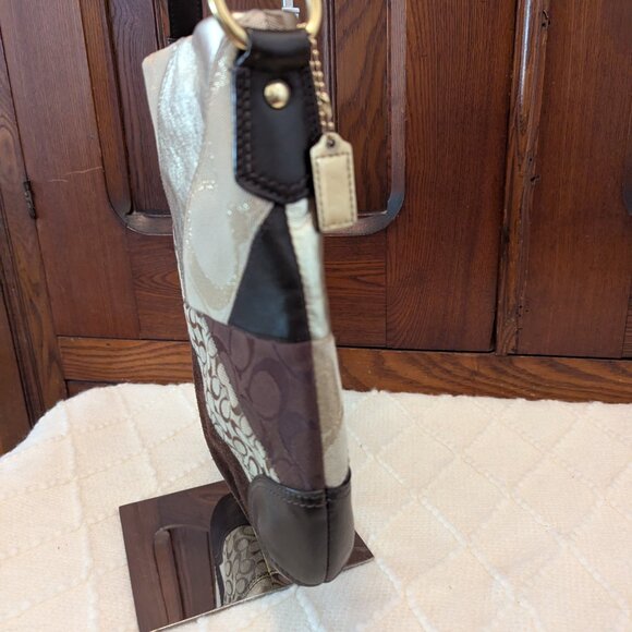 Coach Y2K Chevron Suede Patchwork bag F17706 - Picture 5 of 11